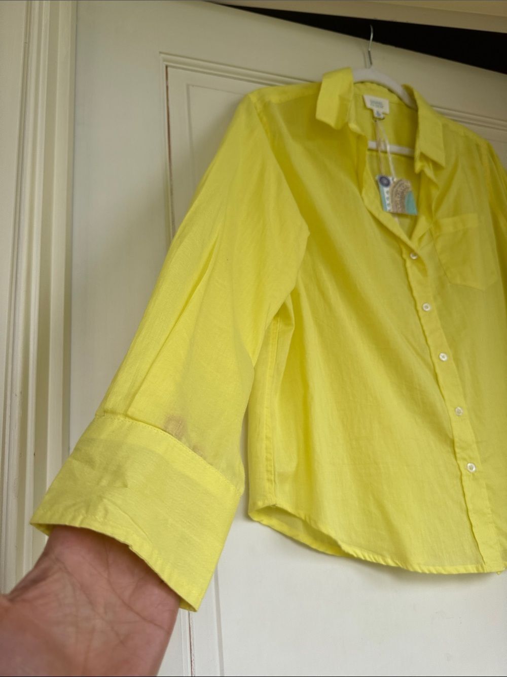 Yellow Button-Down Shirt - Lightweight Classic 100% cotton - Picture 2 of 6